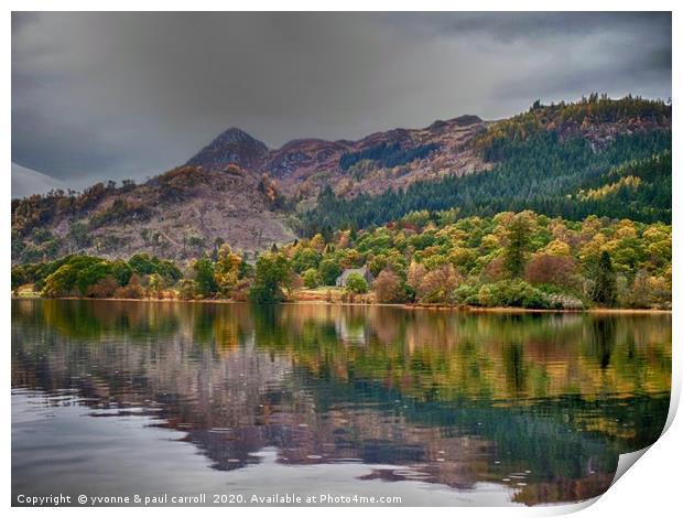 Three Lochs cycle, Achray Forest, Aberfoyle Print by yvonne & paul carroll