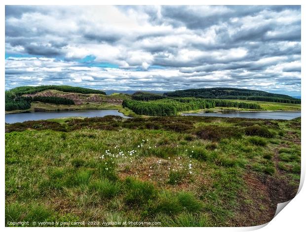 Jaw Reservoir and Cochno Loch in the Kilpatrick Hi Print by yvonne & paul carroll