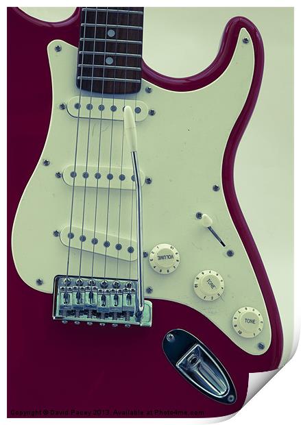 Electric Guitar Print by David Pacey