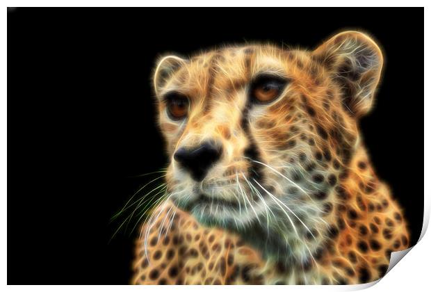 Cheetah Fractal Print by Selena Chambers