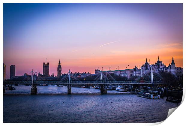 River Thames at Sunset Print by Phil Robinson
