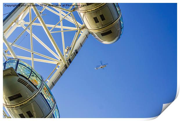 London Eye Print by Phil Robinson