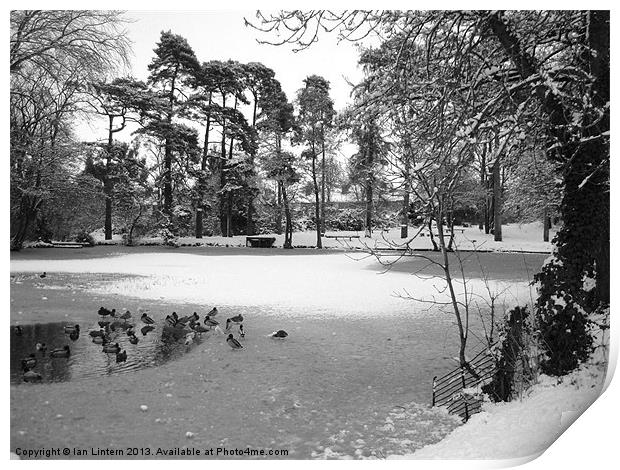 The Frozen Lake Print by Ian Lintern