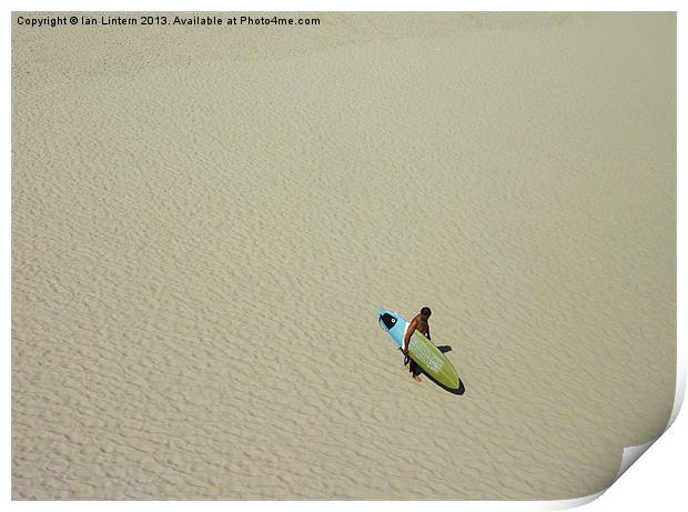 A Long Day Surfing Print by Ian Lintern