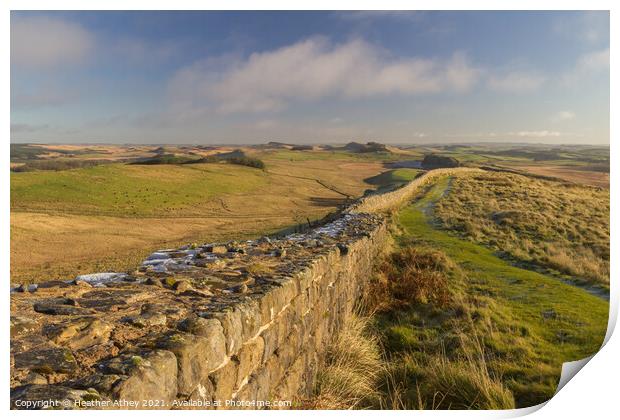 View from Hadrian's Wall Print by Heather Athey