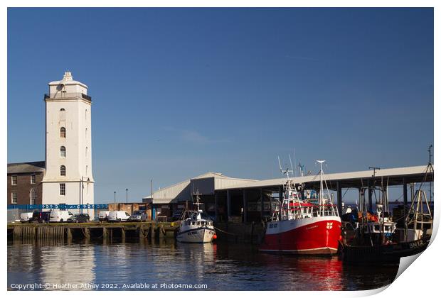 Fish Quay, North Shields Print by Heather Athey