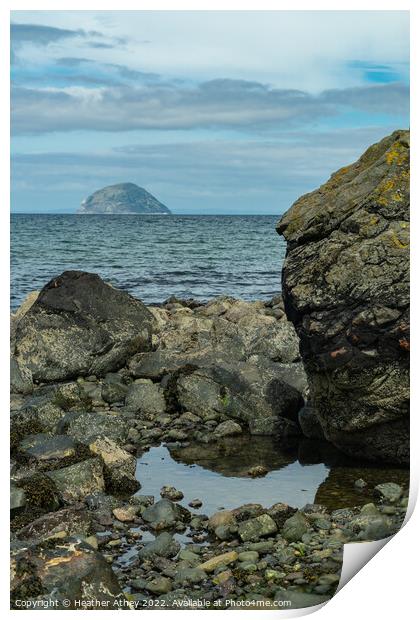 View to Ailsa Craig, Scotland Print by Heather Athey