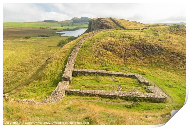MIlecastle 39 on Hadrian's Wall Print by Heather Athey