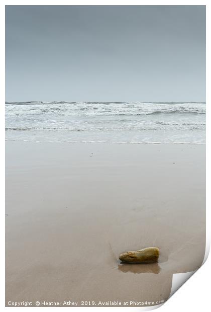 Last Pebble on the Beach Print by Heather Athey