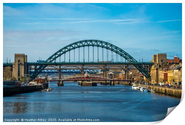 Newcastle river view Print by Heather Athey