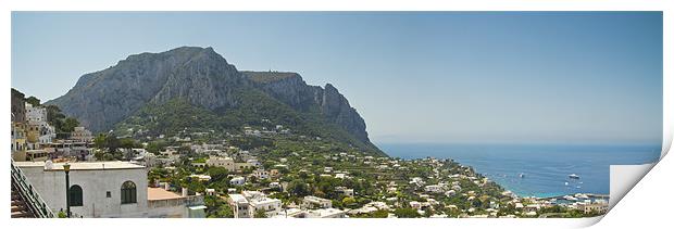 Panorama of Capri Print by Oliver Walton