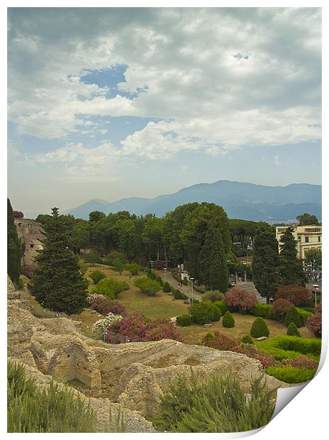 Pompeii View Italy Print by Oliver Walton