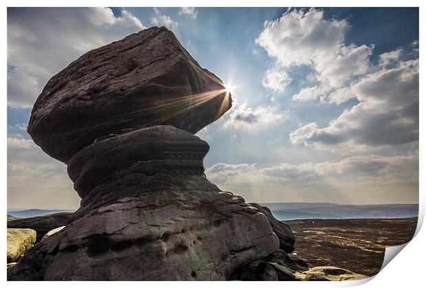 Back Tor Summit Print by Phil Tinkler