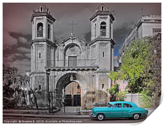 Cuban Church Print by Graeme B