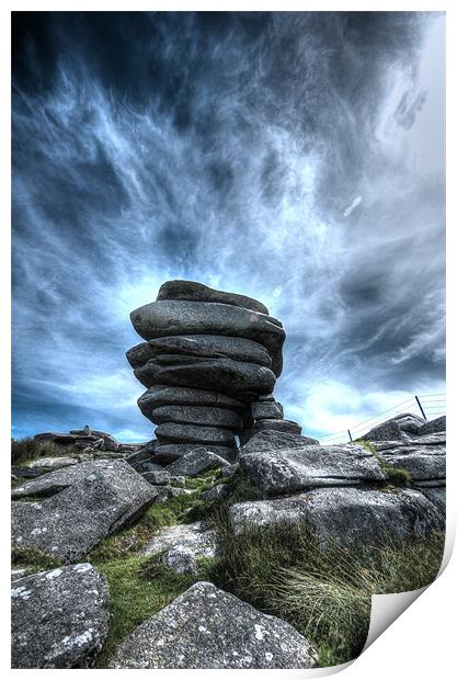 The Cheesering on Bodmin Moor Print by Dave Bell