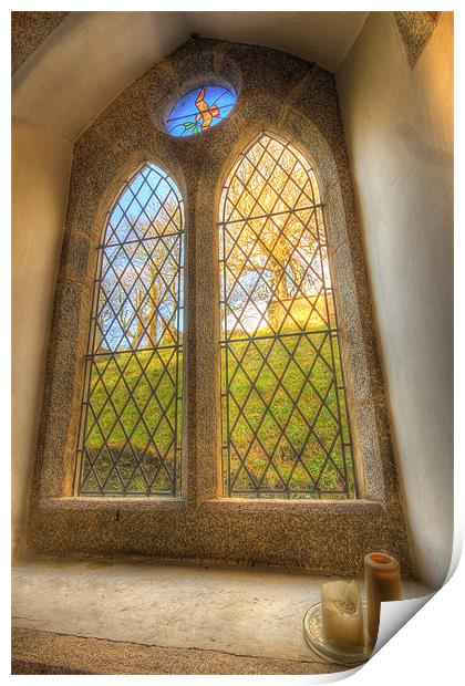 Stained Glass Church window Print by Dave Bell