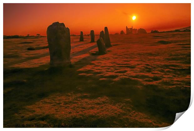 The Hurlers Stone Circles Print by Dave Bell