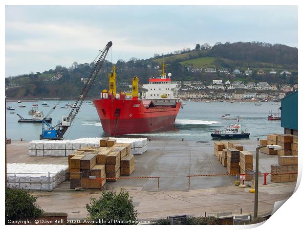 Ship Docking. Print by Dave Bell