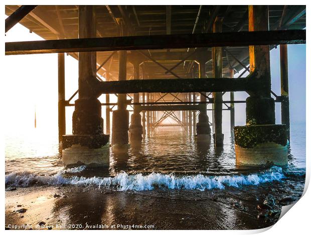 Under The Pier Print by Dave Bell