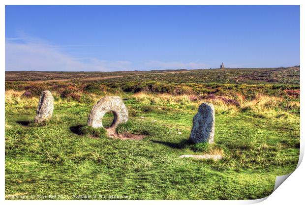 Man An Tol     Cornish Monument Print by Dave Bell