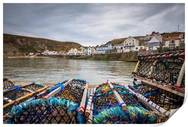 Lobster pots at Staithes, North Yorkshire Print by Martin Williams