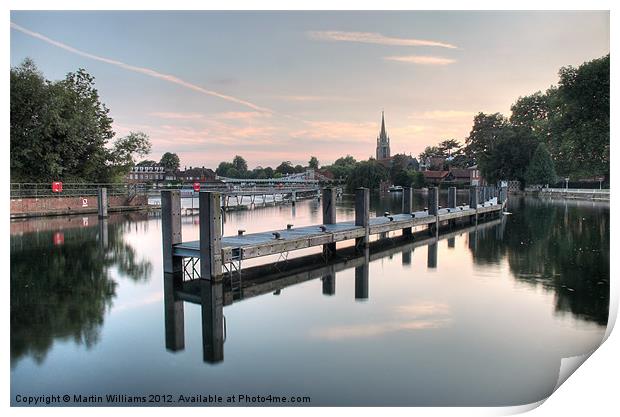 Evening over Marlow Print by Martin Williams