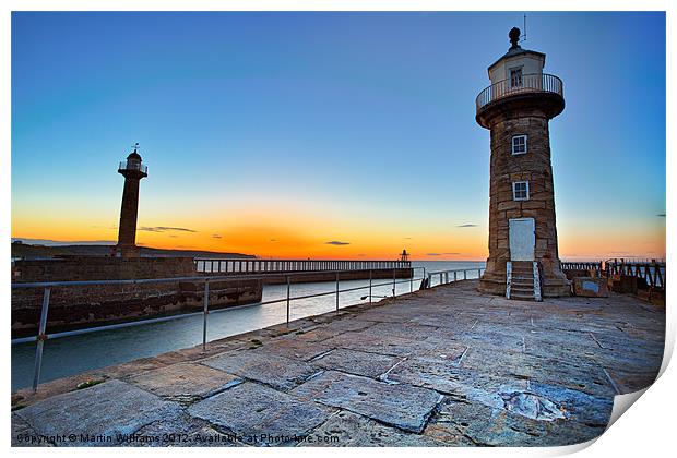 Whitby Lighthouse's Print by Martin Williams