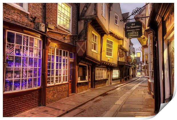 York Shambles Print by Martin Williams