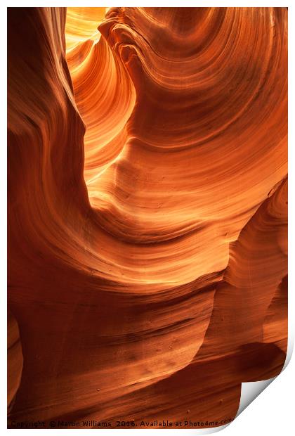 Rattlesnake Canyon, Page, Arizona Print by Martin Williams