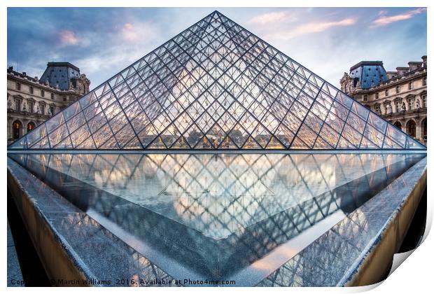 The Louvre, Paris Print by Martin Williams