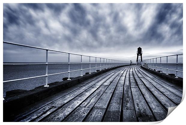 Whitby, West Pier Print by Martin Williams