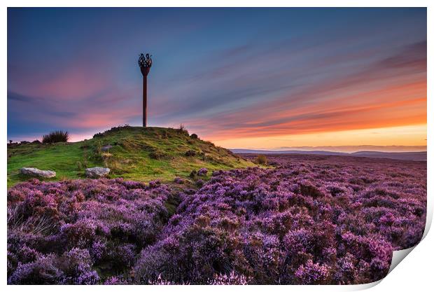 Danby Beacon, North York Moors  Print by Martin Williams