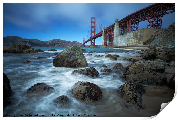 Golden Gate Bridge Print by Martin Williams