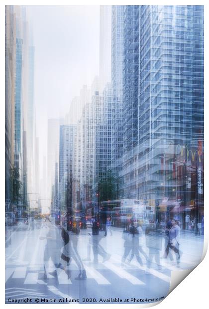 Streets of New York. Print by Martin Williams