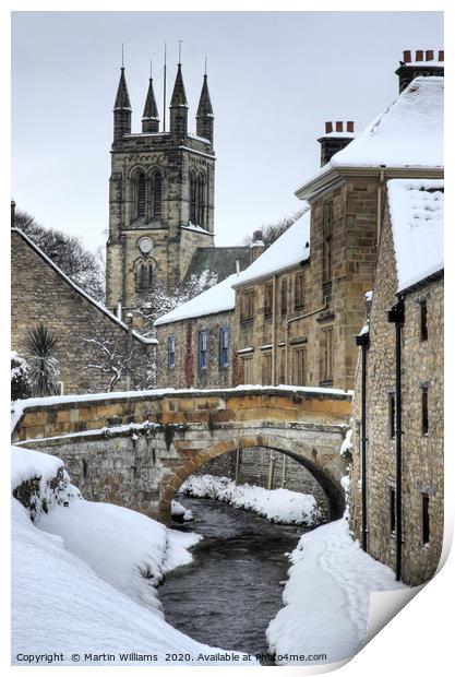 Helmsley in Snow Print by Martin Williams