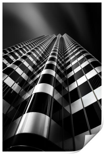 Skyscrapper in downtown San Francisco Print by Martin Williams