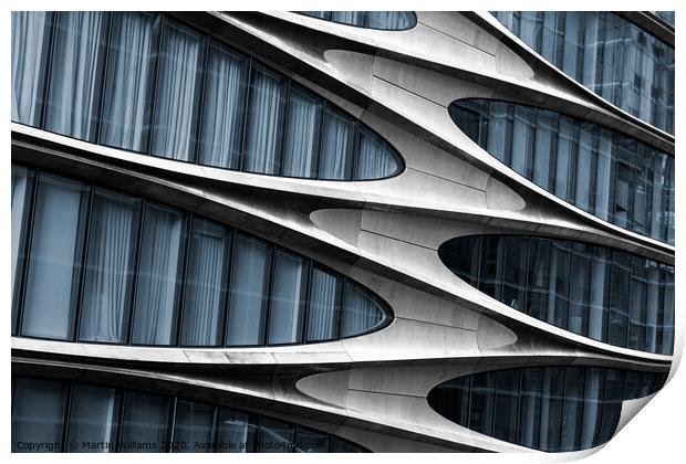 Condo apartments designed by Zaha Hadid , The High Line, Chelsea, New York City Print by Martin Williams