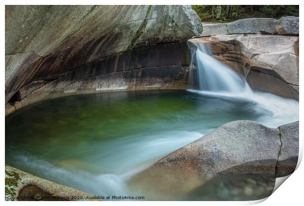 The Basin, Franconia Notch State Park; NH; Print by Martin Williams