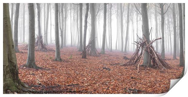 Dens in the wood Print by Martin Williams