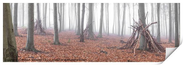 Dens in the wood Print by Martin Williams