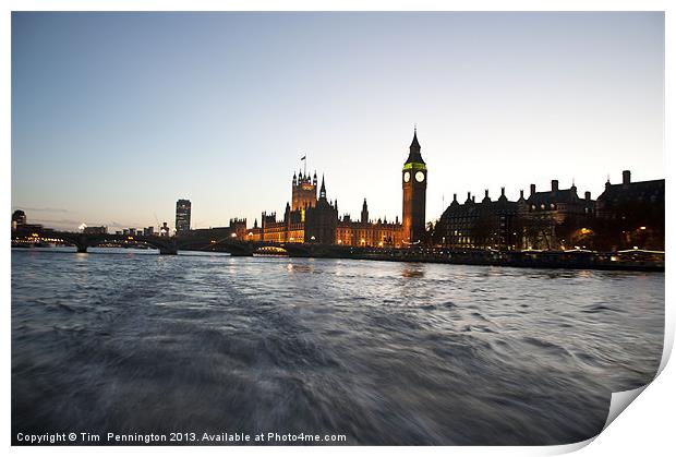 Houses of Parliament Print by Tim Pennington