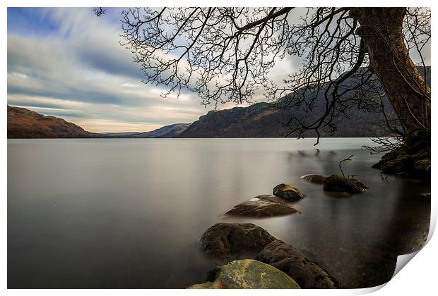 Ullswater Stones Print by Jonathan Parkes