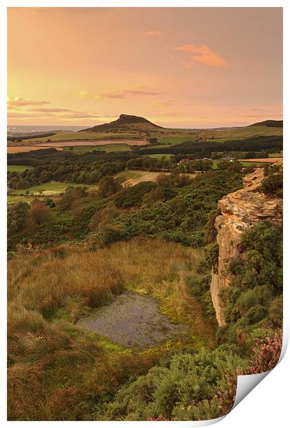 Roseberry Topping Print by Cheryl Quine