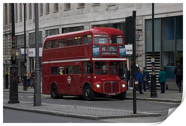 London Transport Routemaster Bus Print by Chris Rixson