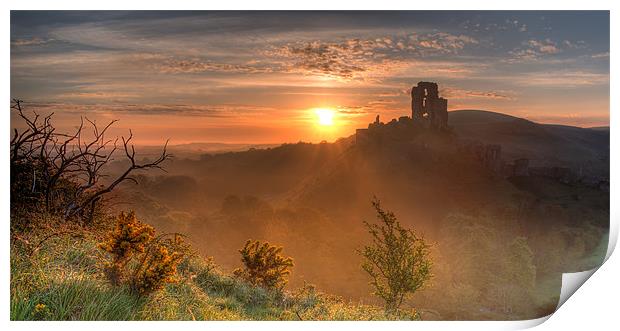 Corfe Print by Andrew Bannister