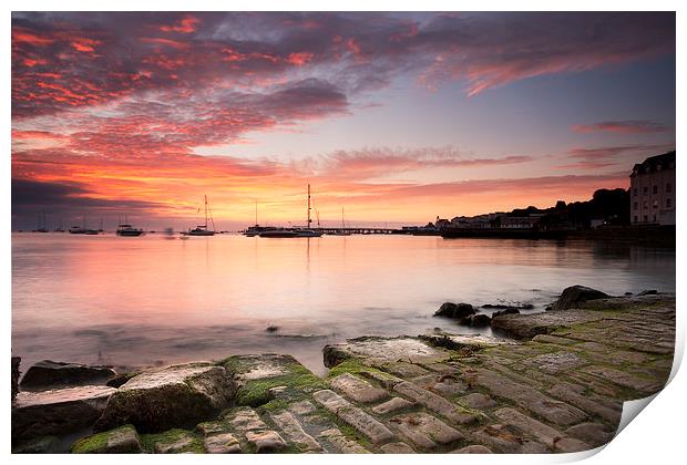 Swanage Sunrise Print by Andrew Bannister