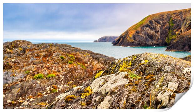 Ceibwr Coast Print by Mark Llewellyn