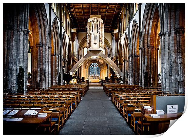 Llandaff Cathedral, Cardiff, Wales, UK Print by Mark Llewellyn