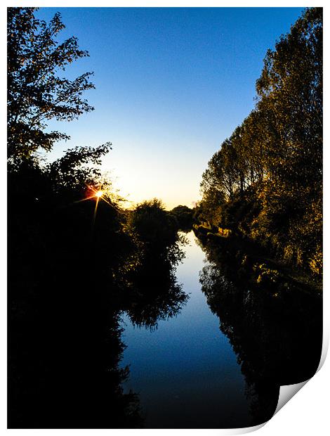 Kennet and Avon Canal Sunset Print by Mark Llewellyn