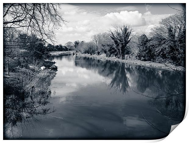 Kennet and Avon Canal, Kintbury, Berkshire, Englan Print by Mark Llewellyn
